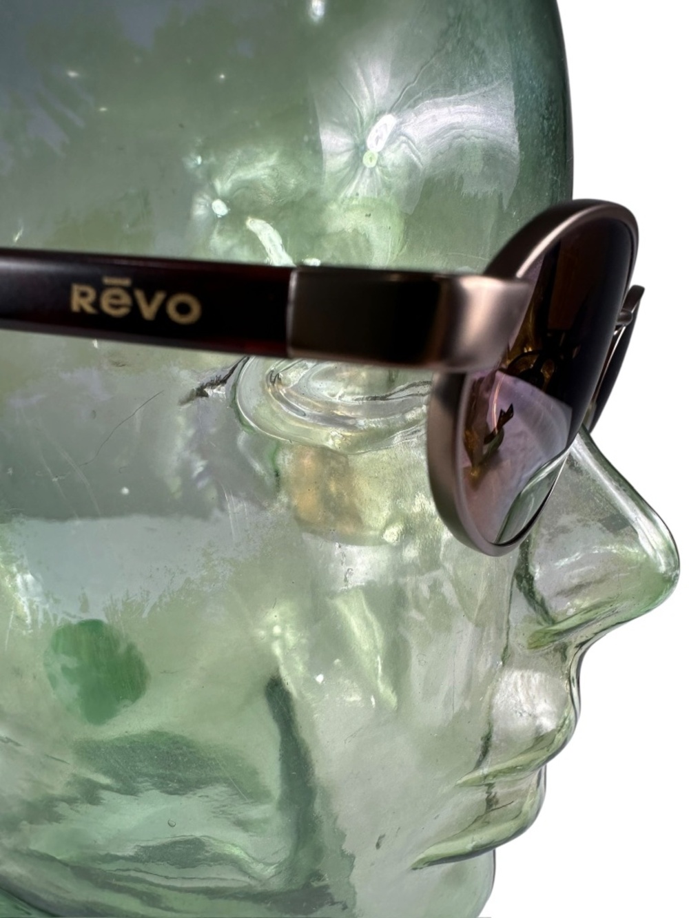 Vintage Rare REVO 1130 Oval Sunglasses Brown Tortoise Frame Made In Italy 90s